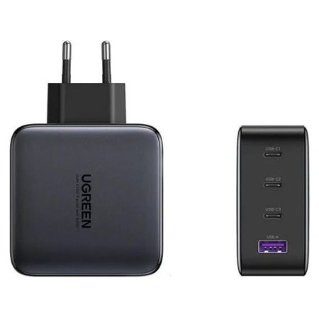 СЗУ UGREEN CD226 USB-A+3*USB-C 100W GaN, черный